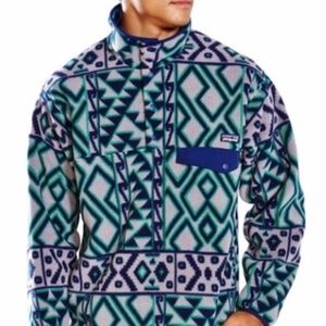 Patagonia Synchilla mens L large rare montana siete aztec gio t snap pullover